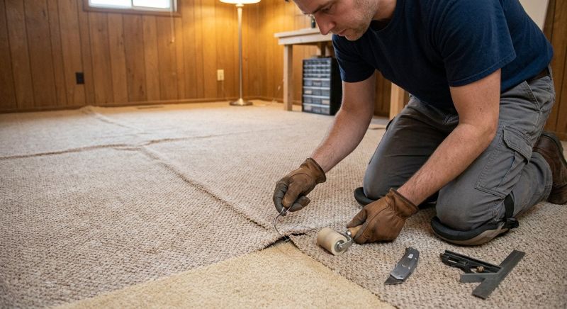 Basement Carpet Repair in Overland Park, KS